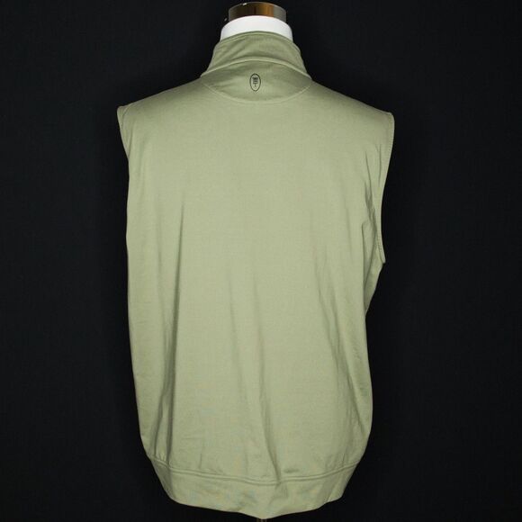 Men's Tom Beckbe Green Pullover 1/4 Zip Lightweight Vest Sz XL - Picture 2 of 7